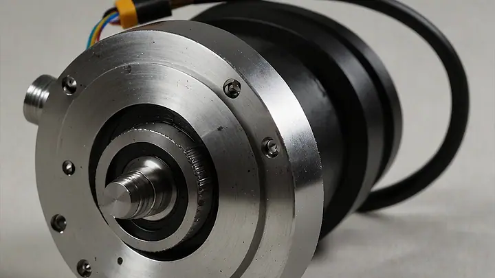 Encoder rotativo industrial de metal com cabo